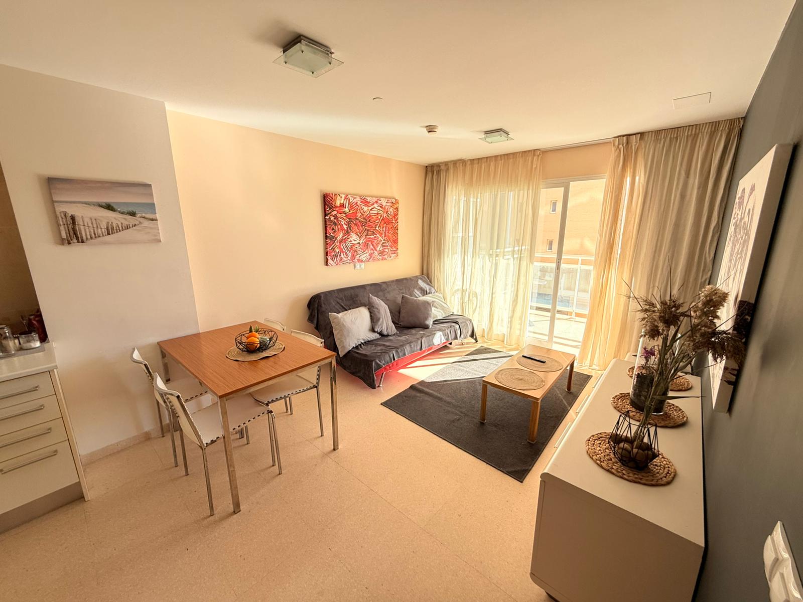 Apartment in Guardamar, Sun Beach building — with pool and parking